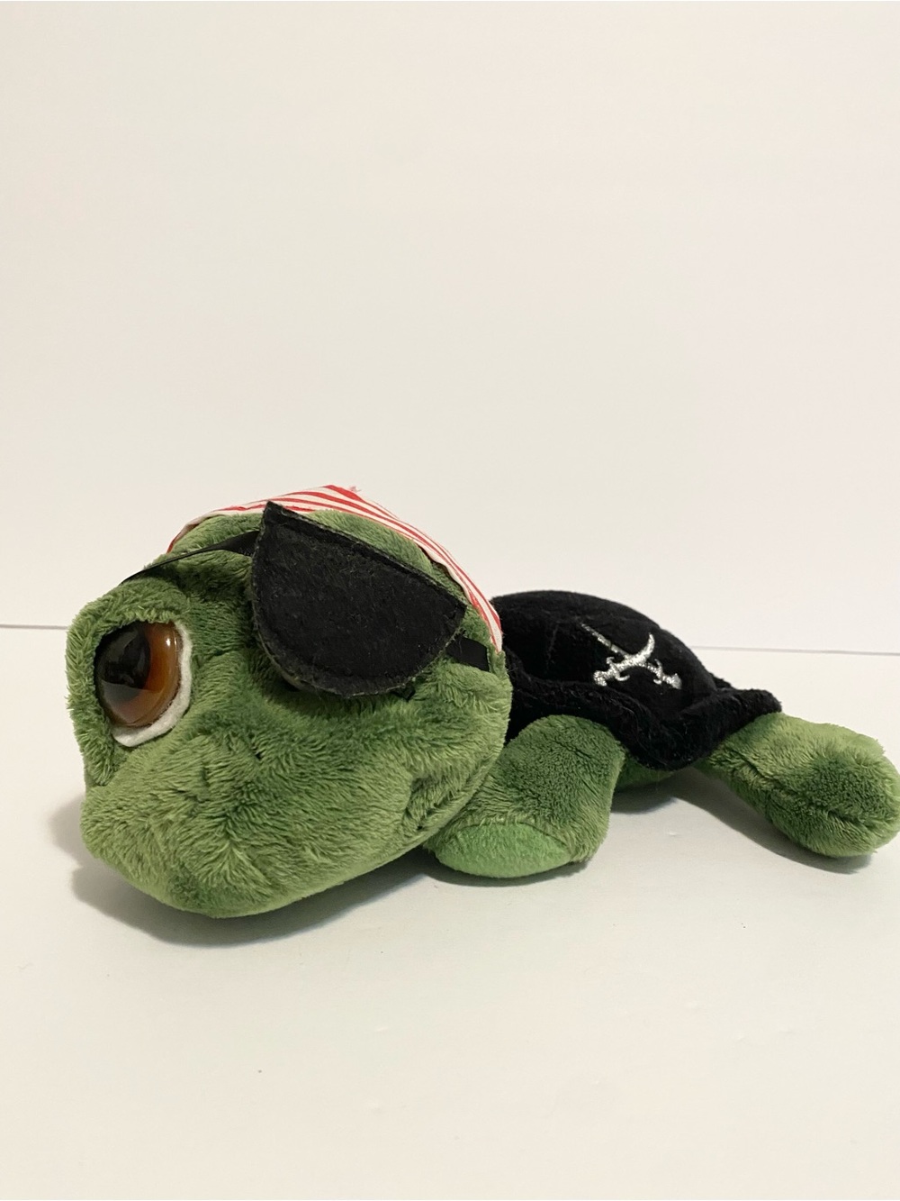 Russ Shecky Lil Peepers Pirate Turtle Big Eyes Plush Stuffed Animal Toy 10”
